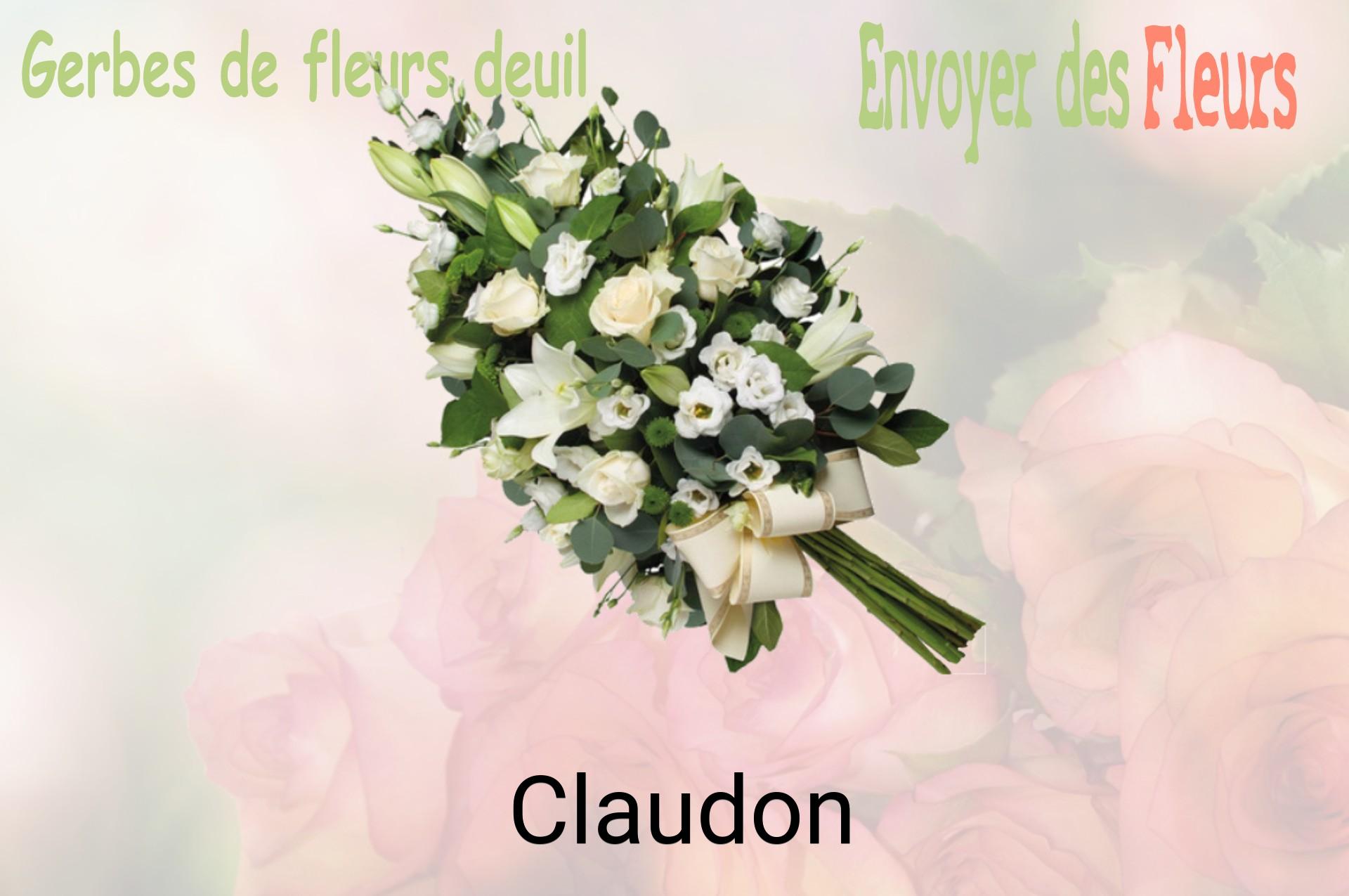 Gerbe de fleurs de deuil livrée à Claudon